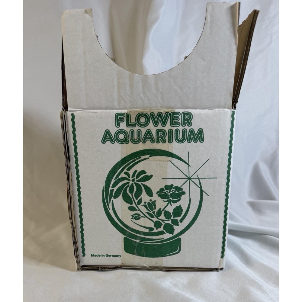 Vintage 1970's Flower Aquarium Round Ball made in Germany